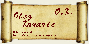 Oleg Kanarić vizit kartica
